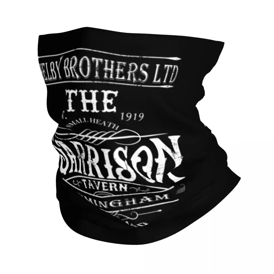Vintage Garrison Tavern Birmingham Neck Gaiter UV Face Shield Winter Peaky Movie Shelby Brothers Blinders Bandana Scarf