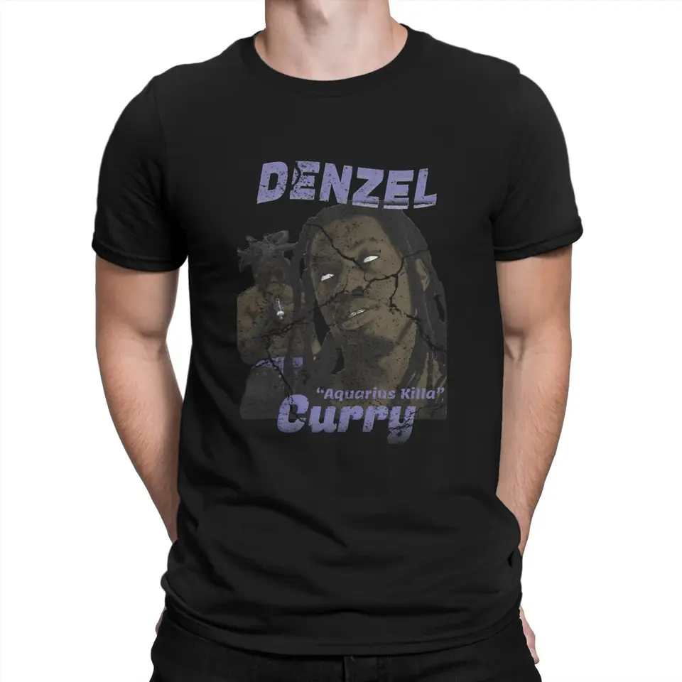 Vintage Hiphop Pánske tričko Denzel Curry Casual Tees Krátke rukávy Crewneck Tričká Čisté bavlnené letné oblečenie