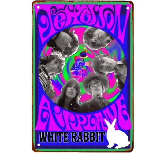 Vintage Jefferson Airplane kovový znak 60S Rock & Roll Retro Tin Sign Decor 12x8
