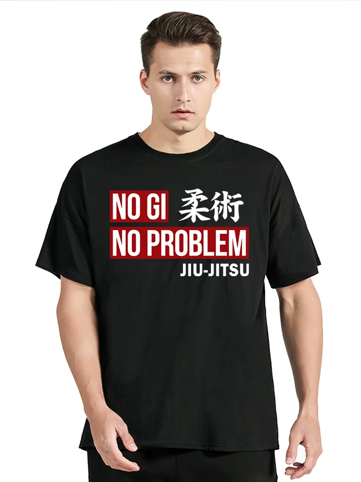 Vintage jiu jitsu no gi Žiadny problém tričko Pánske oblečenie bavlnené tričko bojové umenia brazílske vrchol