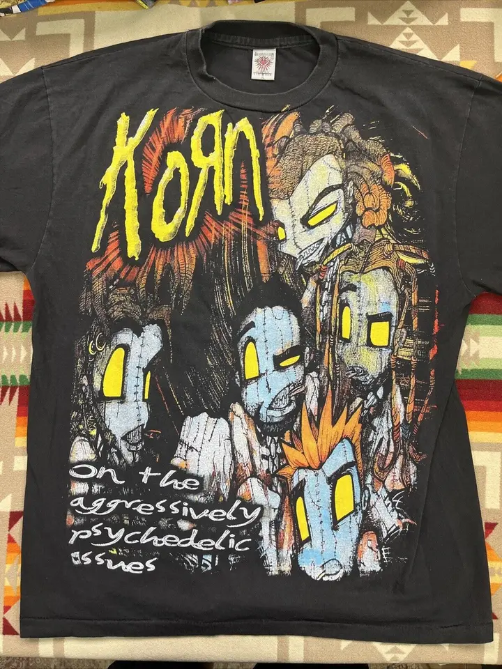 Vintage Korn Tour Band T tričko Čierny muž äôs veľkosť xl problémy s reprintom topánok