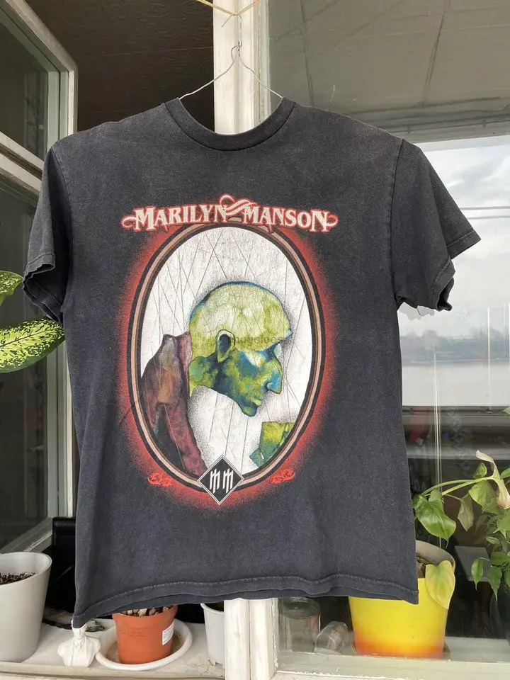 Vintage Marilyn Manson Tričko Zlatý vek barokových mužov tričko