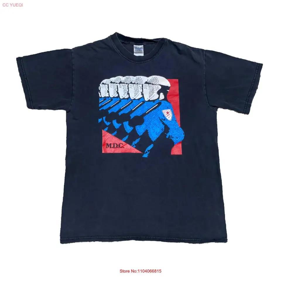 Vintage MDC T košeľa drobné hrozby Poison Idea hardcore punk dlhé alebo krátke rukávy