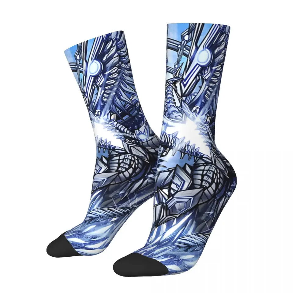 Vintage modré oči kozmické burst draky Dragon Pánske kompresné ponožky unisex Street Style Pattert Tlačené novinky Crew Sock