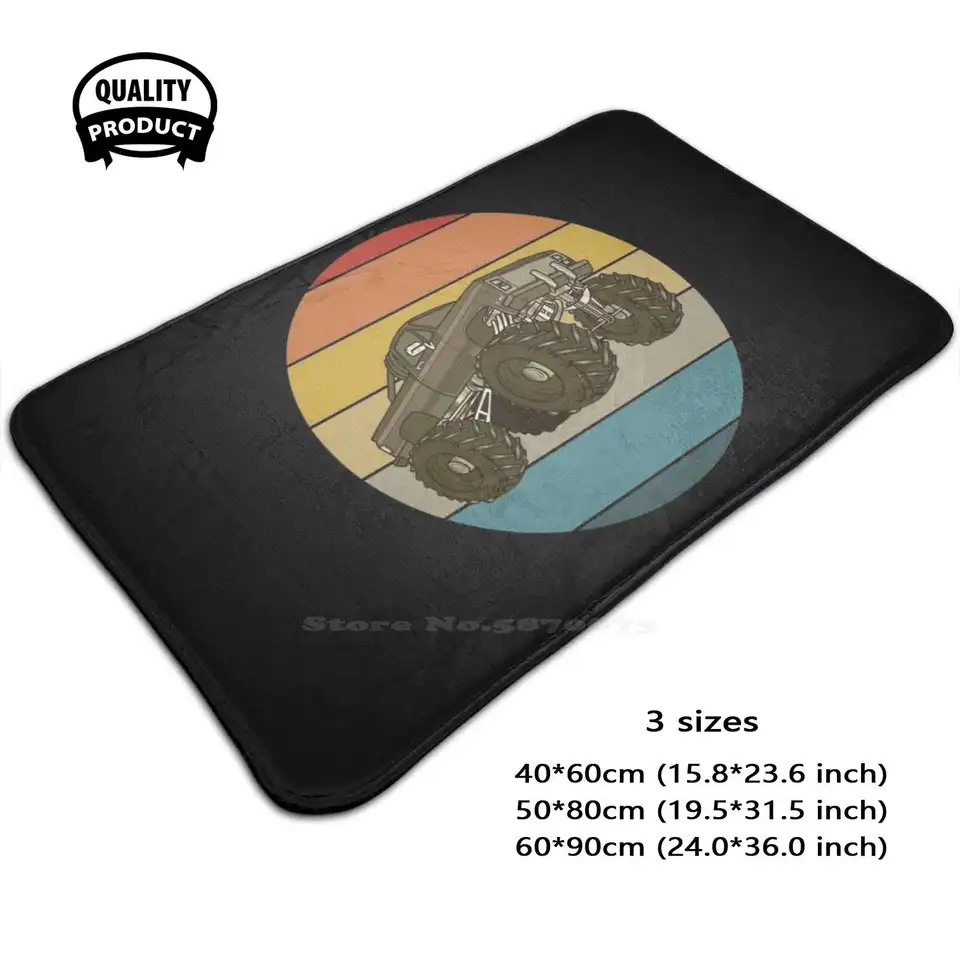 Vintage Monster Truck Retro Sunset Monstertruck Design Soft Cushion Car Home Carpet Dvere Mat Vintage Retro Sunset Monstertruck