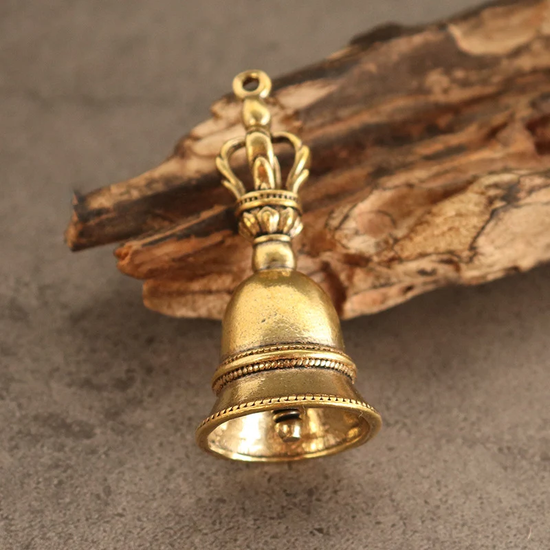 Vintage mosadzné zvončeky prívesok DIY Keychain prívesok Domáce dekorácie remeslo