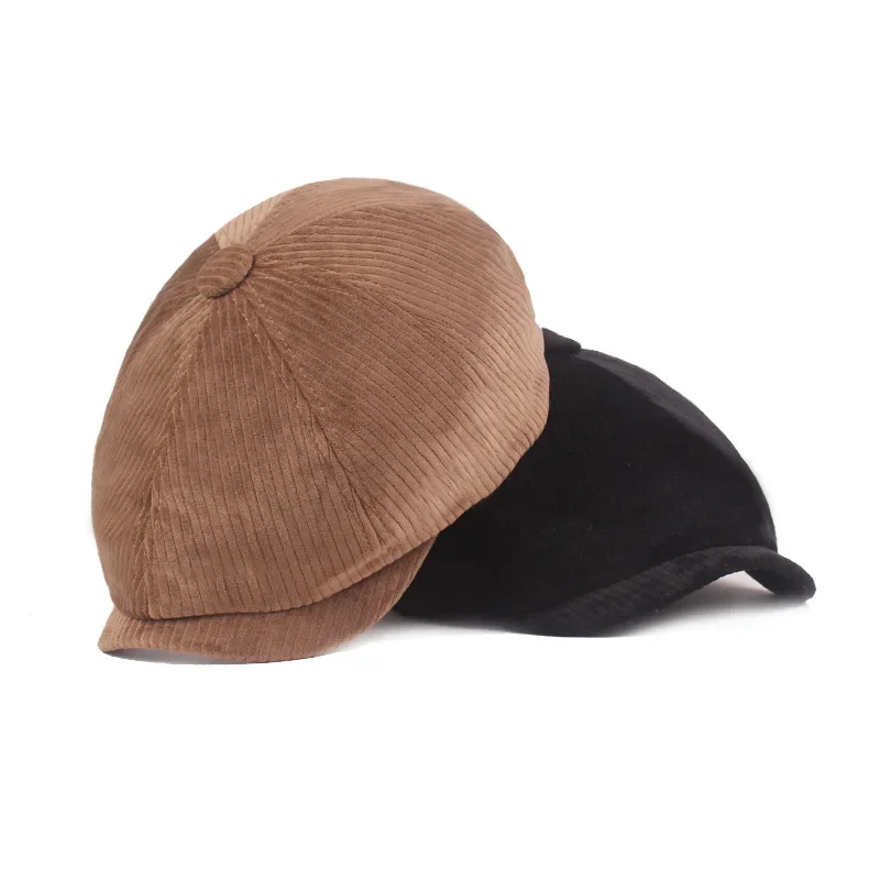 Vintage muži baret Newsboy Hats Classic Western Newsboy Caps Cotton Blend Blend Hat Flat Brim Nastaviteľné muži Spring barety čiapka čiapka