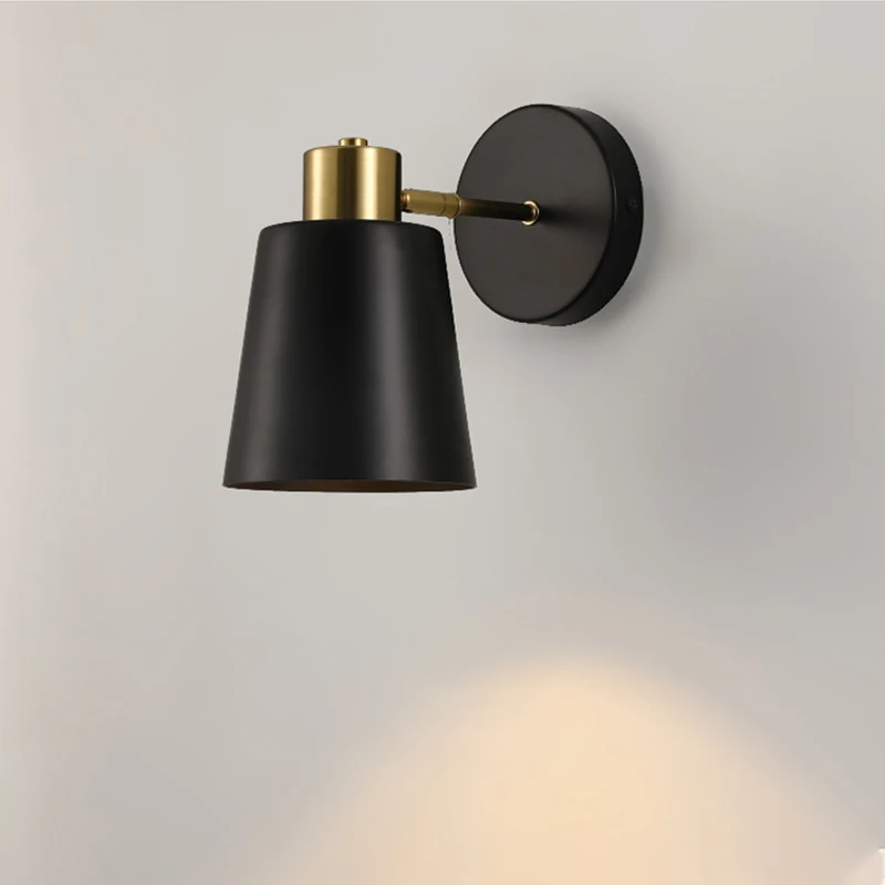 Vintage nastaviteľná stena namontovaná na nočnú lampu Svätá pre spálne Štúdium dekorácie LED interiérové ​​steny osvetlenie svietidiel čierna mosadz