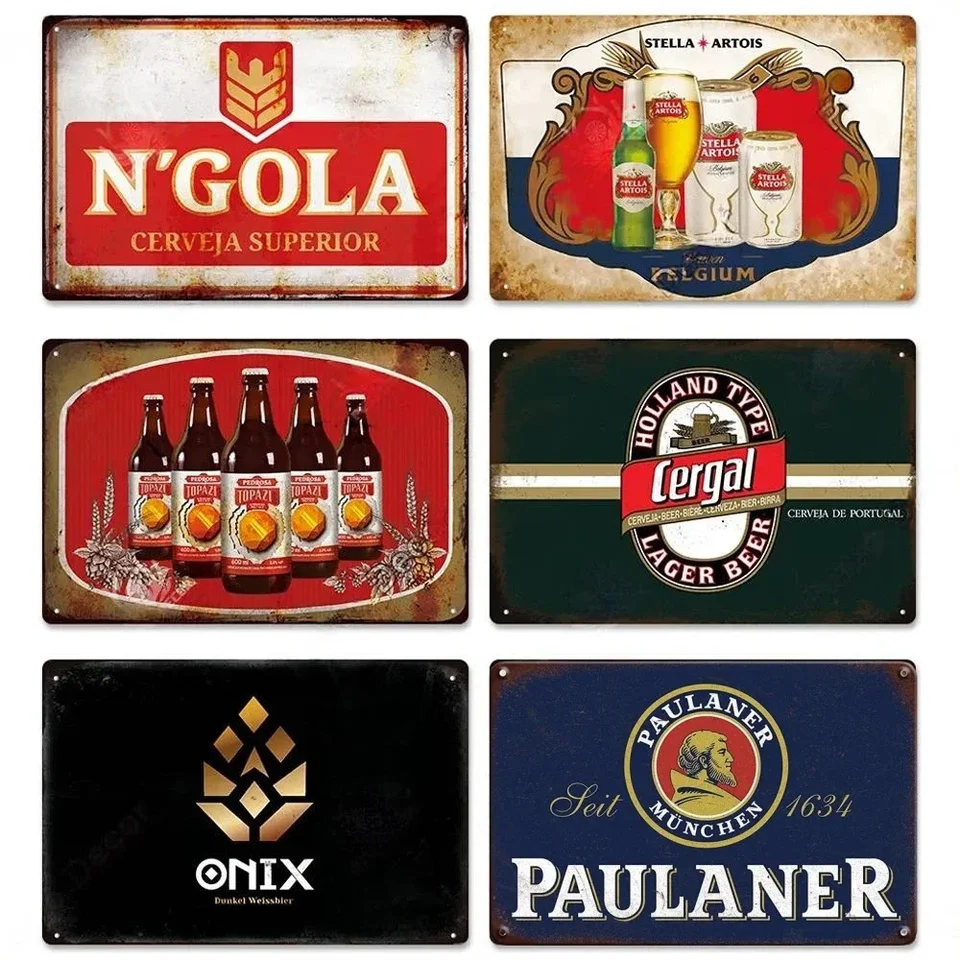 Vintage Nemecko pivo Značka kovová značka Pleque kovová plechová značka výzdoba plagátu pre Man Cave kuchy