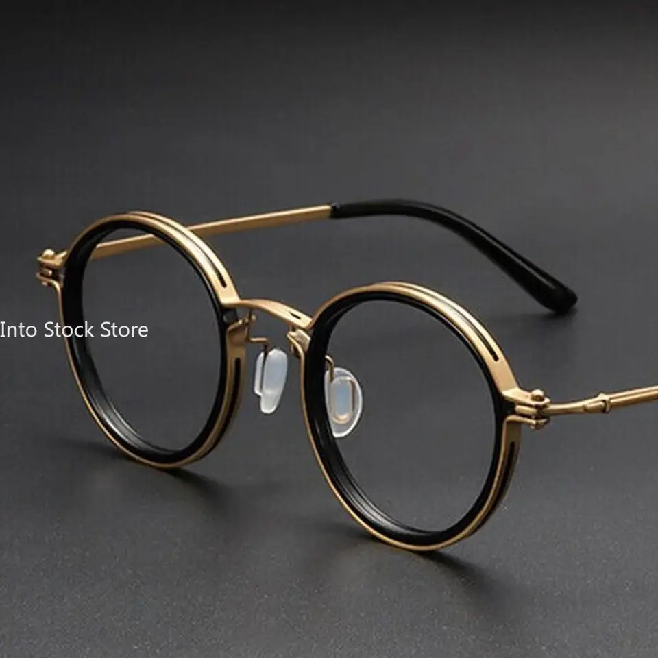 Vintage okrúhle anti modré svetlo okuliare Ženy Men Klasciá Kovový optický rám čítajúce okuliare Počítačové okuliare
