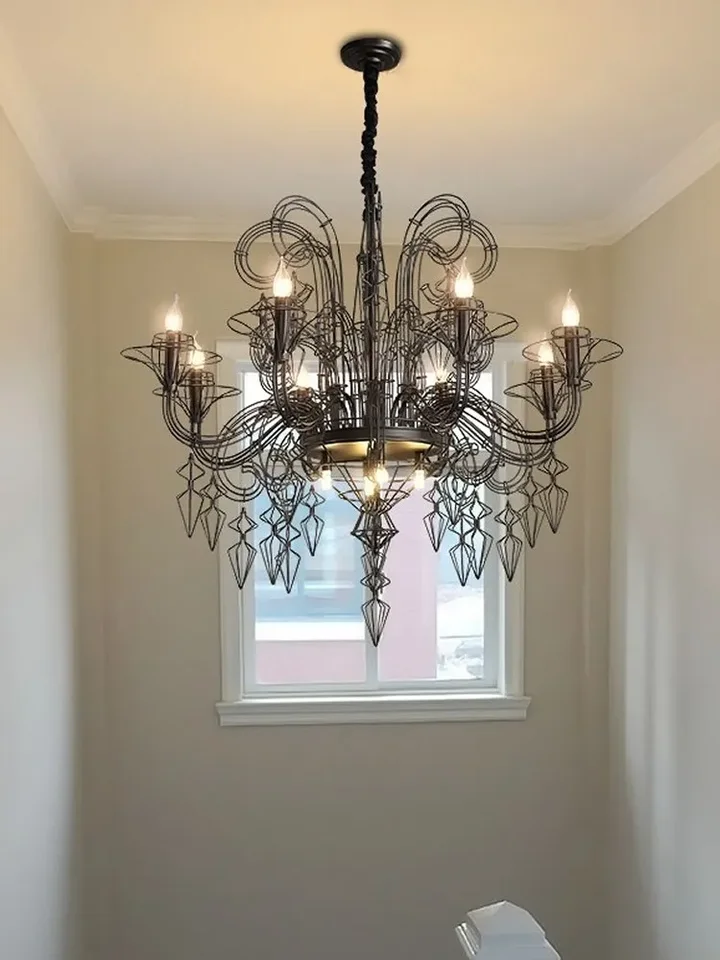 Vintage priemyselný luster Lustera pre halu obývacia izba podkrovie foyer schody jedále