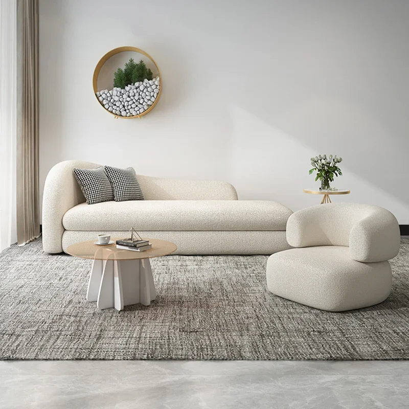 Vintage relax pohovka Minimalistická 3 Sedola Prispôsobila vysokokvalitný gauč XXL Veľký spánok Straight Lambwool Canape Salon Nábytok