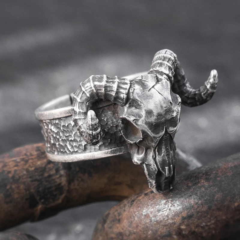 Vintage retro punk lebka Devil roh Rings for Men Ženy páry osobnosť Party Hip Hop Claw prsteň šperky Veľkoobchod