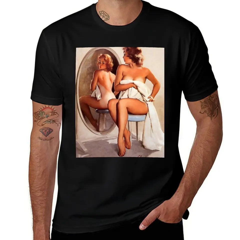 Vintage retro Sun Tan Pinup Girl Trič