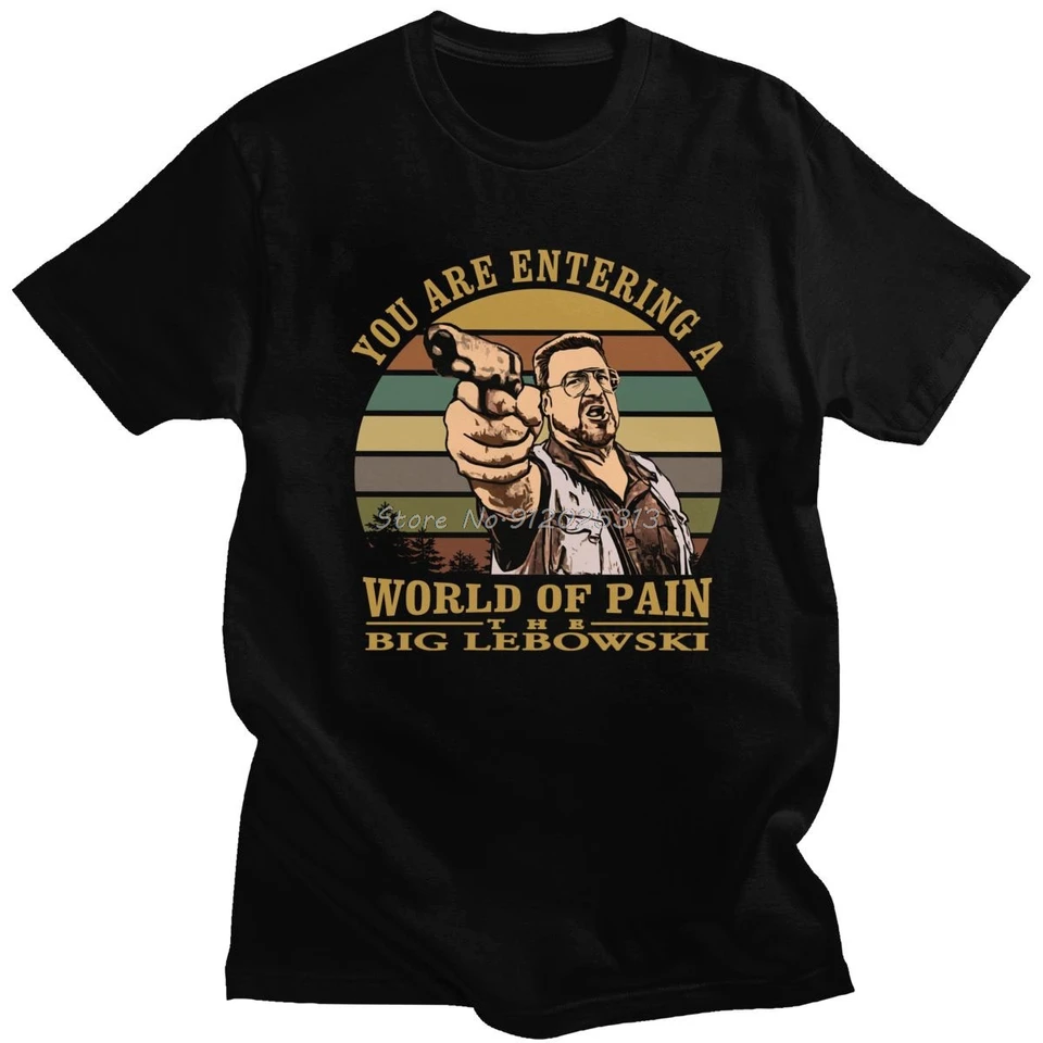 Vintage retro vstupujete do sveta bolesti Big Lebowski Tričko Walter Sobchak Nové tričká