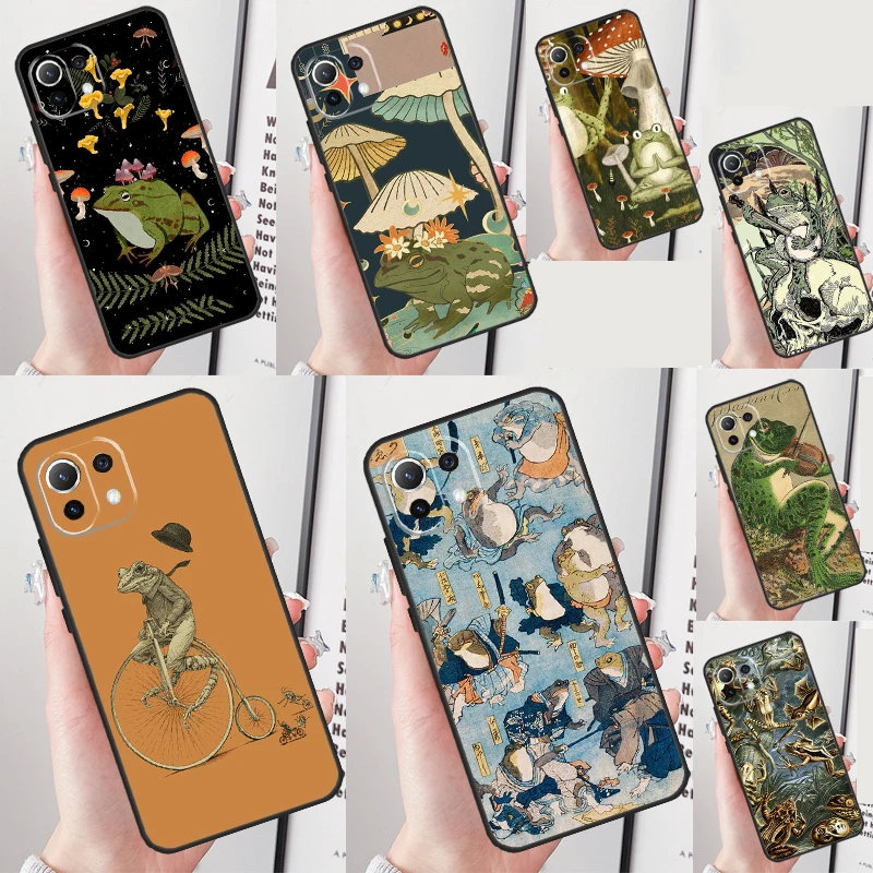 Vintage retro žaba húb Funda pre Xiaomi 11T 12T 13T Pro 12 13 Lite 12x POCO F5 X5 X3 PRO F4 X4 GT M5 M5S F3 Prípad