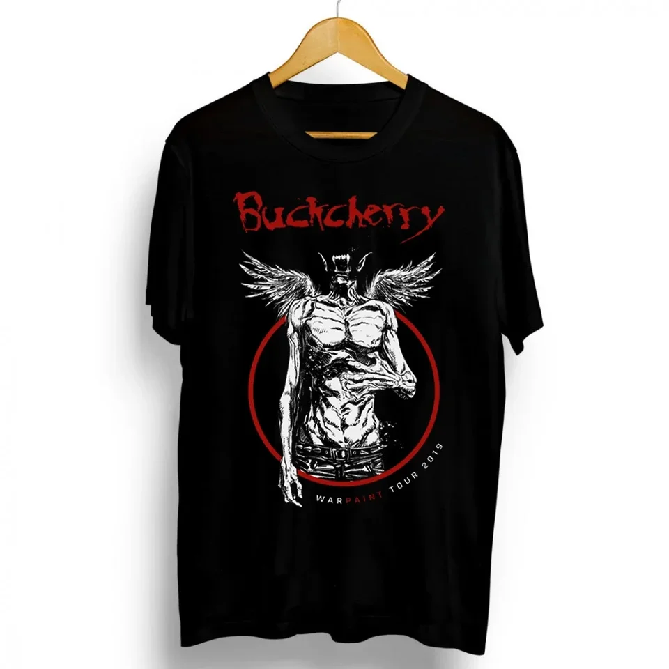 Vintage rock Buckcherry Band tlačené grafické príležitostné topy čierne tričko nových mužov s krátkym rukávom tričko