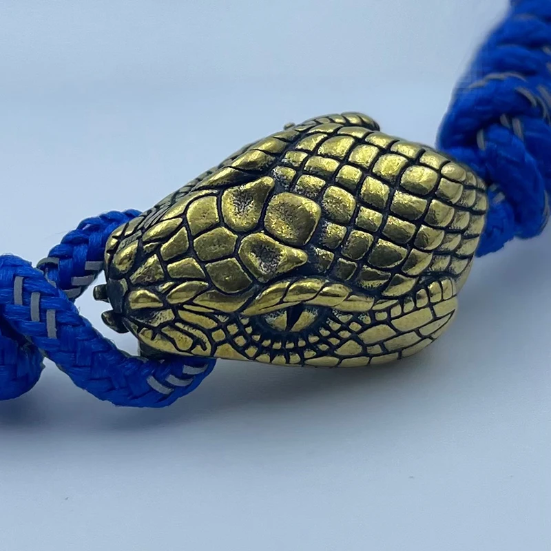 Vintage ručne vyrábané kľúče hadí hlavičky Copper Had hlavičky Retro mosadz had had reťazový reťazec reťaz zavesenia Háčik kľúča Keyring Príslušenstvo