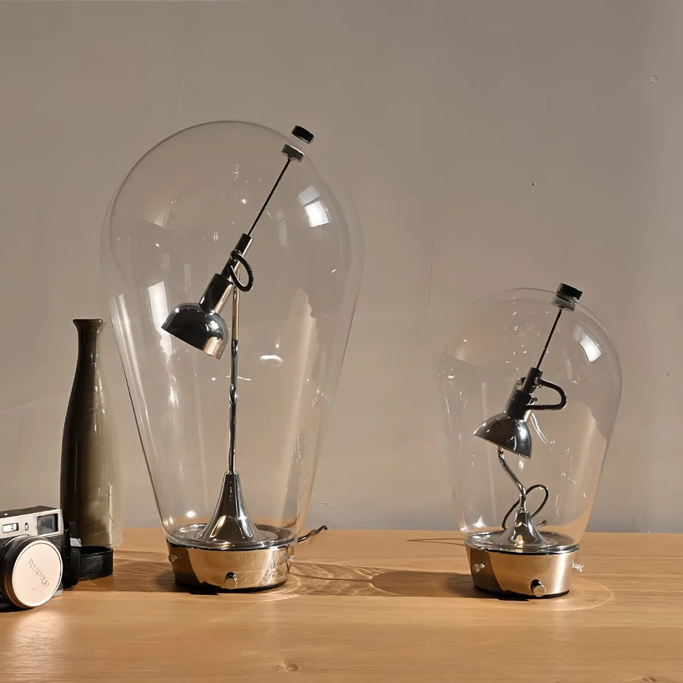 Vintage stolová lampa dánsky dizajn Magnetické gravitačné nastaviteľné strieborné lampa Spálňa Štúdia Štúdia Čítanie nočného svetla