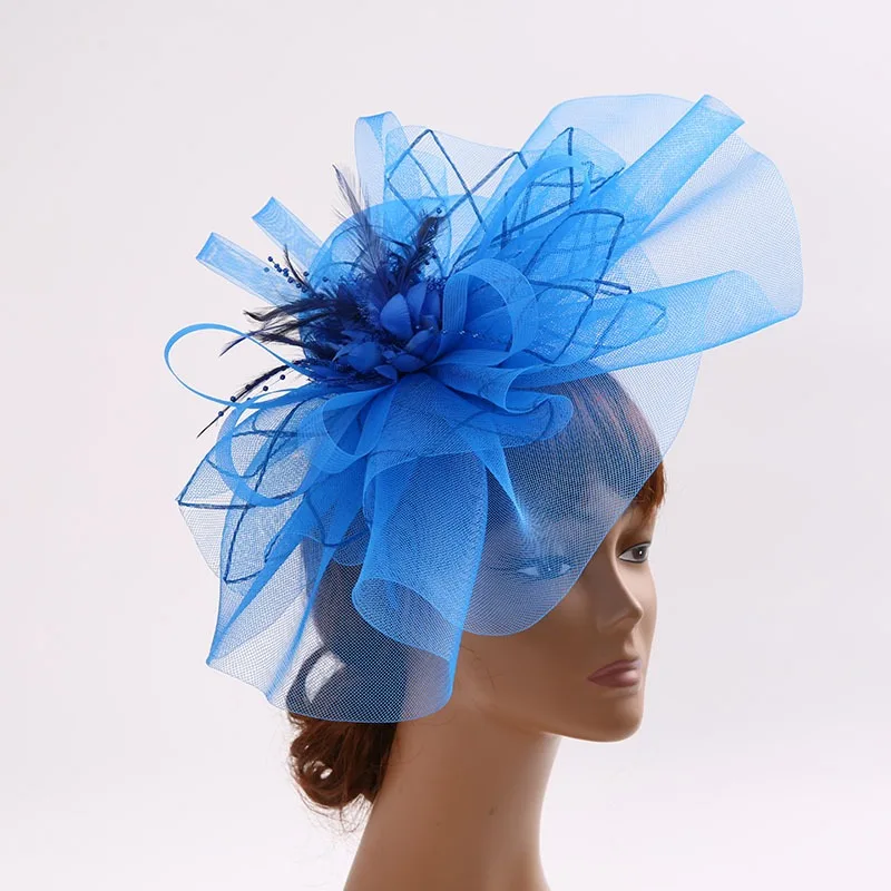 Vintage Svadobné kvetinové klobúky Elegantné svadobné doplnky nevesta Čisté klobúky biele fascinátor klobúky dámske formálne príležitosti