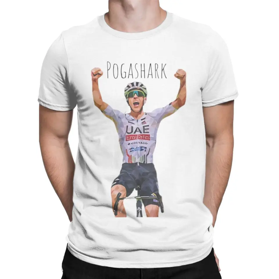 Vintage Tadej Pogacar Pogi Tričká Men Ženy 100% bavlnená pódium Tour de France Tee tričko Grafické oblečenie