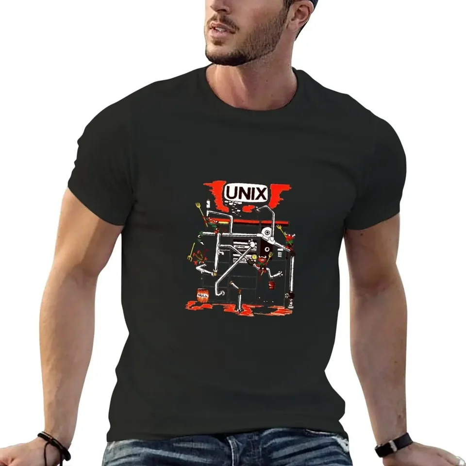 Vintage Unix Tee s Beastie (BSD) Daemon 1975 Foglio Tričko Plain Anime T tričká pánske košele