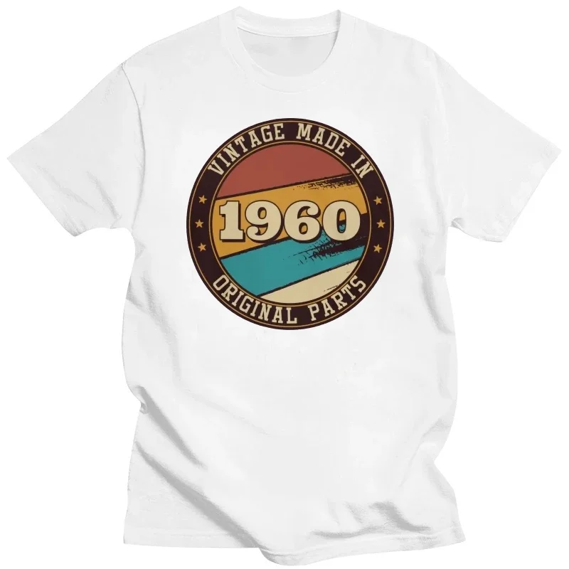 Vintage vyrobený v roku 1960 Tirt Men 100% bavlnené pekné tričko okrúhly krk s krátkym rukávom 60. narodeniny tričko Slim Fit oblečenie