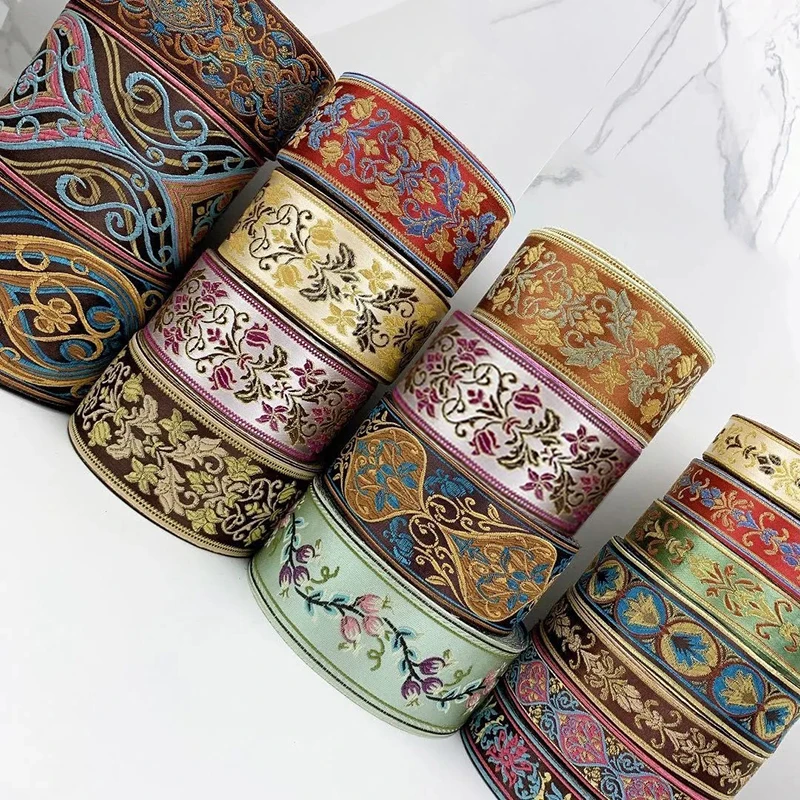 Vintage výšivka Ribbon boho čipkan