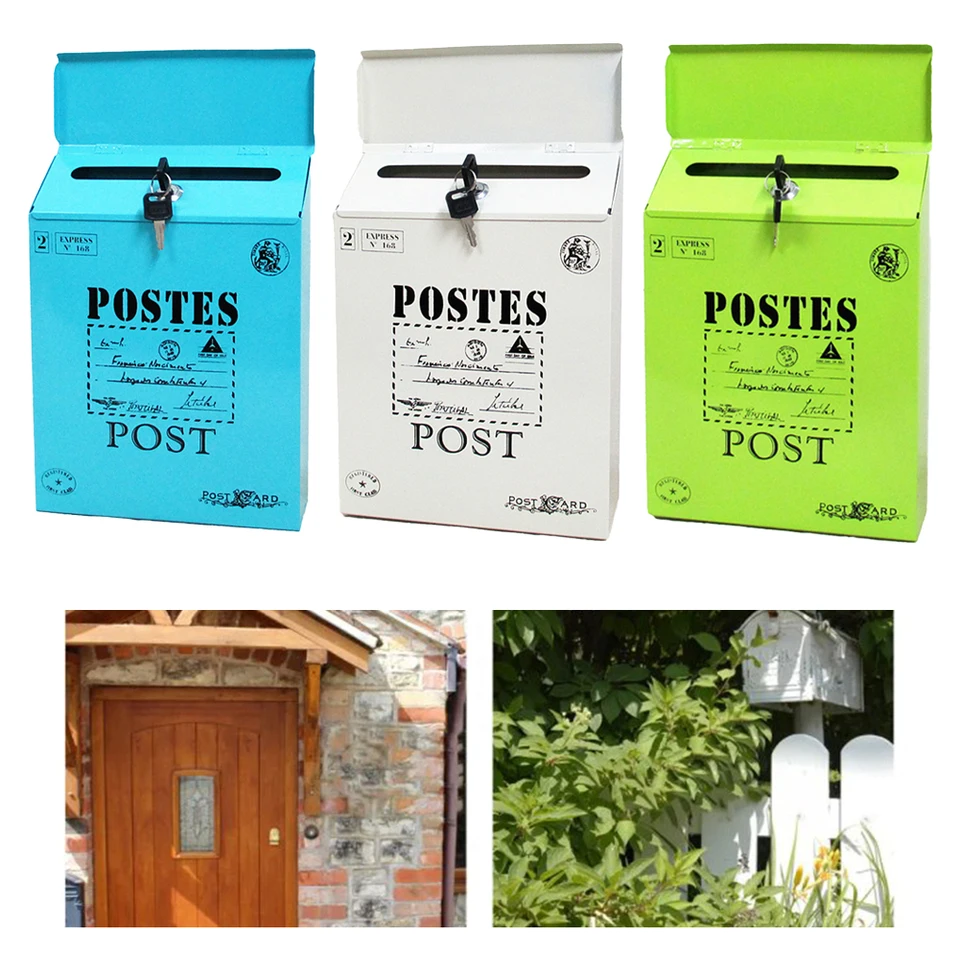 Vintage Wall Mount Mailbox Letter Box Retro poštové list