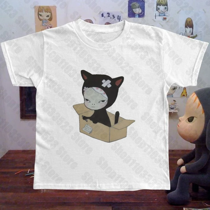 Vintage y2k štýl punk oblečenie pouličné potlače detské plodiny štíhle plodiny topánky Streetwear gotické punk s krátkym rukávom e-dievča móda baby odpalisko