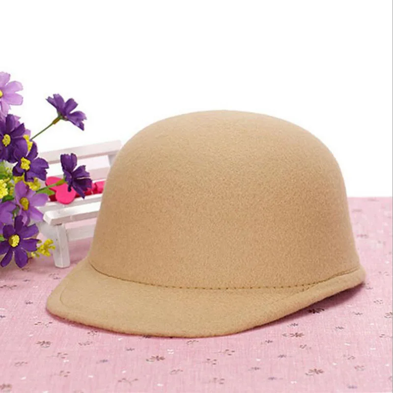 Vintage zimná federácia klobúk pre ženskú jazdeckú čiapku rodičia detská čiapka Lady Girls Homburg Cute Dámska klobúk baseballová čiapka 6Colors