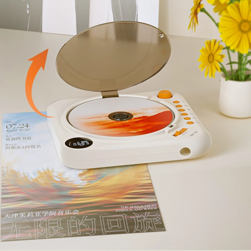 Vinyl CD prehrávač, jednoduchý a módny vysokohodný prehrávač nahrávok vysokokvalitný kvalitný čistý CD Play pre hudobnú hudbu