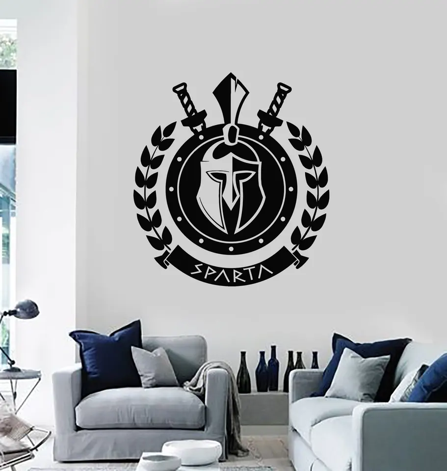 Vinylová stena starogrécky grécky spartánsky bojovník Shield Shield MORICKÁ STÚDA MORAL MODERNÁ DOMÁCNOSŤ DOMINÁCIA DEKORÁCIA SBD02