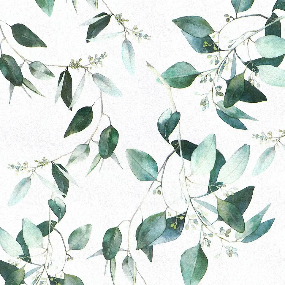 Vinylová zelená listová šupka a palica tapety Self Adhesive Contact Paper Odnímateľná nepremokavá tapeta na renováciu nábytku