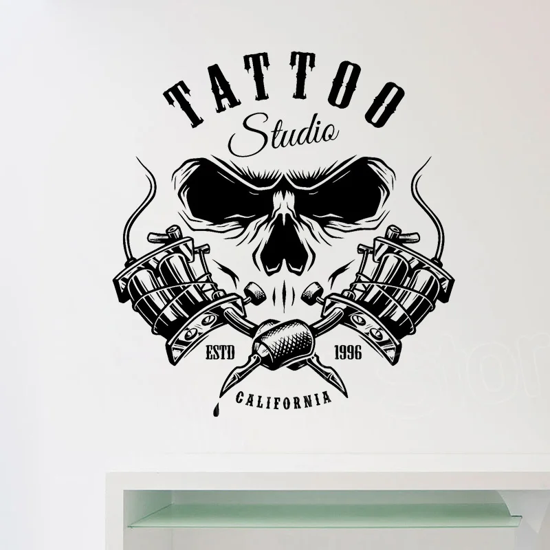Vinylové nástenné umenie salón steny náhody tetovanie Studio dekorácie samovelí lepidlo na stenu tetovanie nálepka tapety s logom plagátu D476