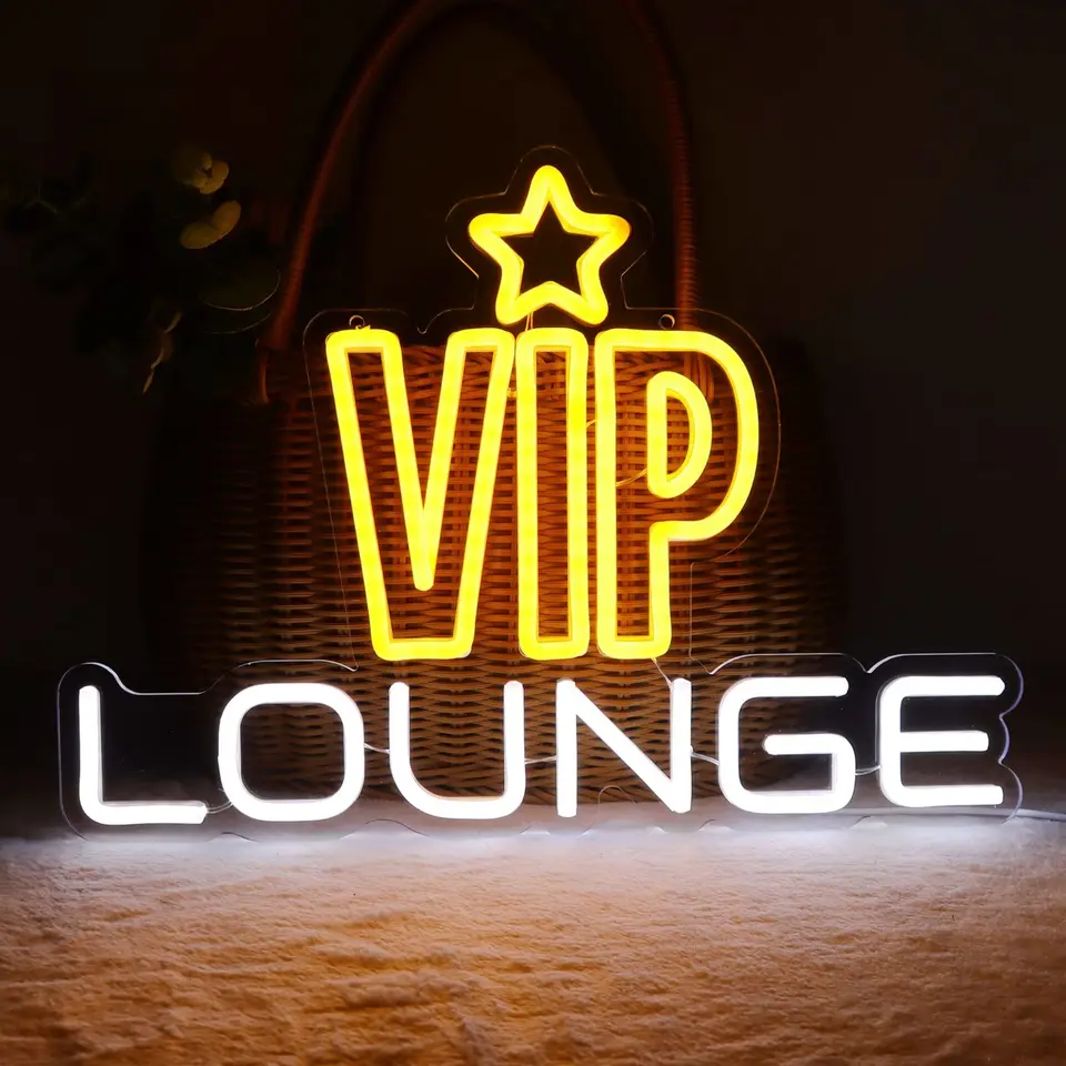 VIP Lounge Neon Sign for Wall Decor Usb LED Neon Light Sign for Game Room Party Man Cave Spedroom Sign Darček