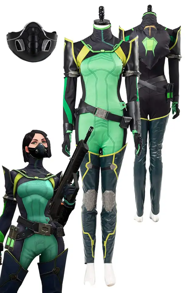 Viper Cosplay fantasy maska ​​Game Valožný kostým maskovanie dospelých žien fantázia oblečenie ženský halloween karnevalové večierky oblečenie