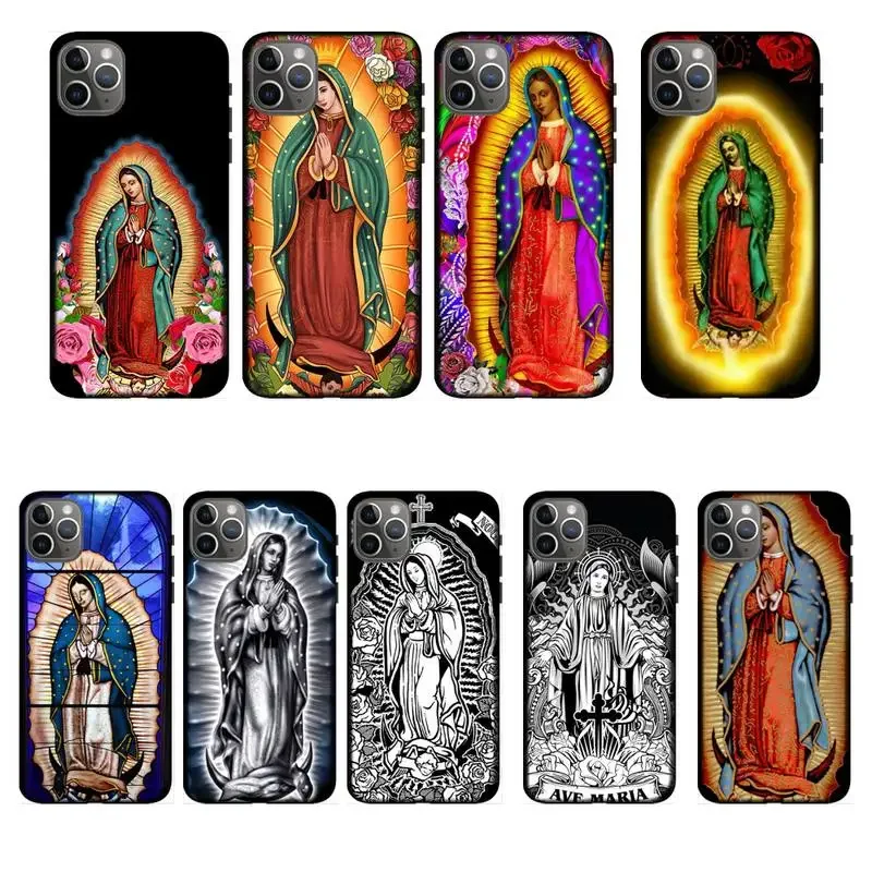 Virgin de Guadalupe Virgen Mary Puzdet pre iPhone 11 12 Mini 13 14 Pro XS Max x 8 7 6s plus 5 SE xr Shell