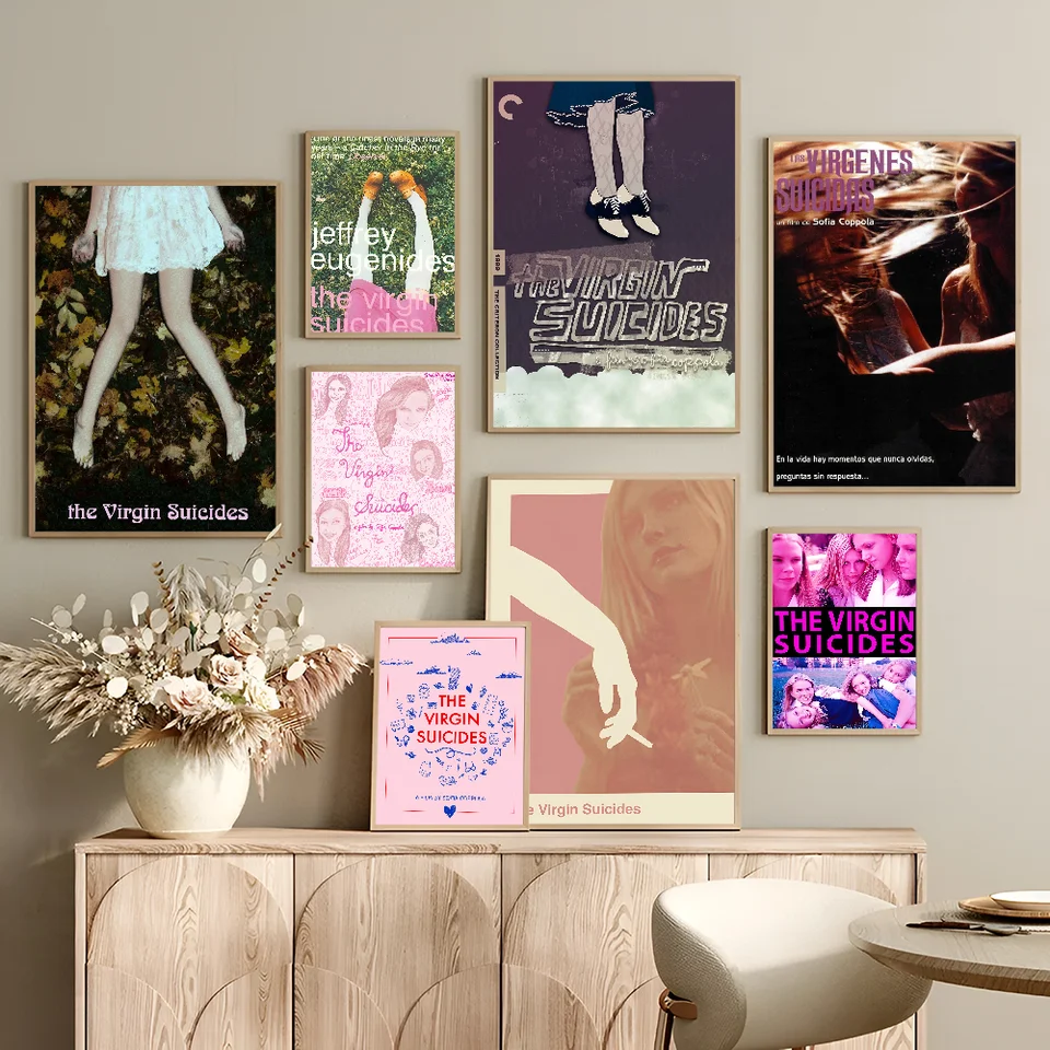 Virgin Suicides Vintage Plagáty lepivé vinobranie miestnosť domáca barová kaviareň dekor kawaii izba dekor