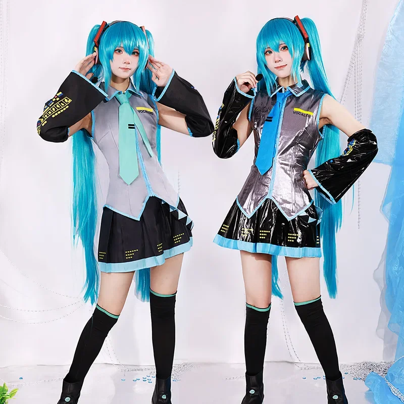 Virtual Idol Cos Clother Formula oblečenie patent kožené cosplay dámske oblečenie anime karikatúra dievča jk oblečenie kompletné súprava