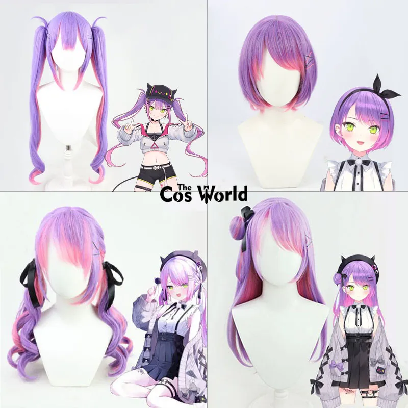 Virtuálny YouTuber VTuber Hololive Tokoyami Towa Anime Cosplay parochne Parochne Fiber Tepelne odolné voči syntetickým vlasom + parochňou čiapka