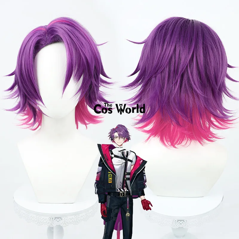 Virtuálny YouTuber VTuber Watarai Hibari 30 cm Stručne anime Cosplay parochne Vlákno odolné voči Syntetickým vlasom + parochňou čiapka