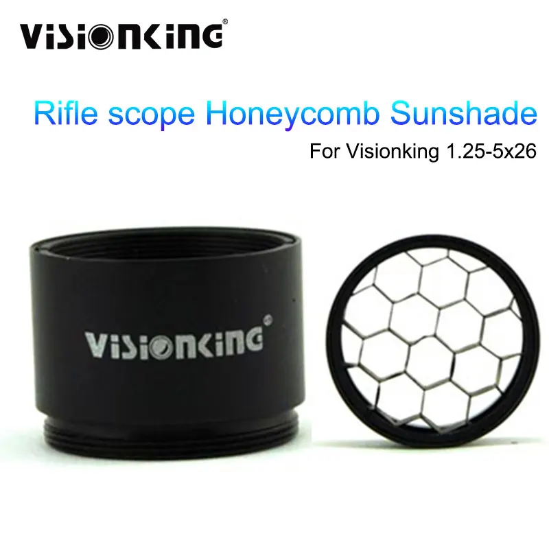 Visionking Hliník Honeycomb Killflash Fit Fit pre 1,25-5x26 Rifle Scope Sunshade Cover Cover Cover Killflash Hood Hood Sight Sight