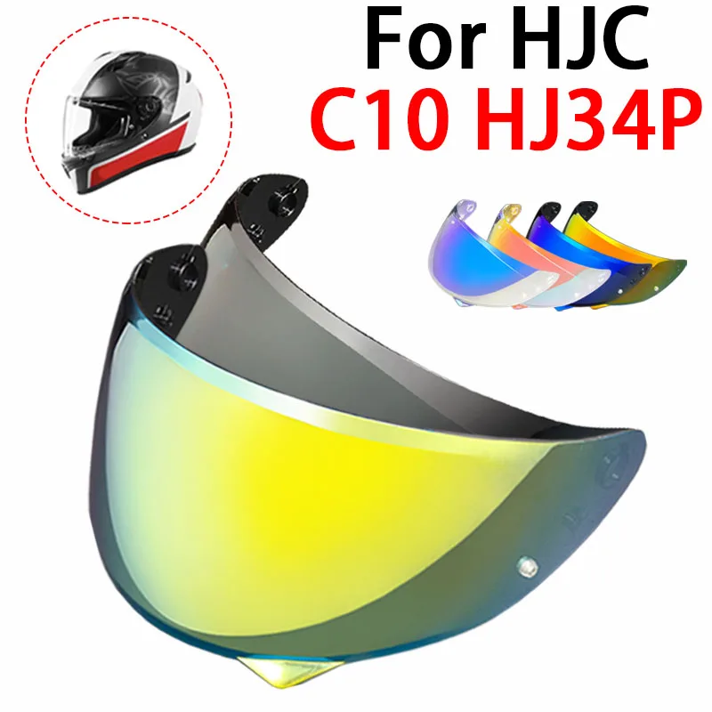 Visor HJ34P pre HJC C10 Helme Shield Vymeňte anti-UV anti-štrbinu Dustodope odolný voči veterným štítom Motocyklové príslušenstvo
