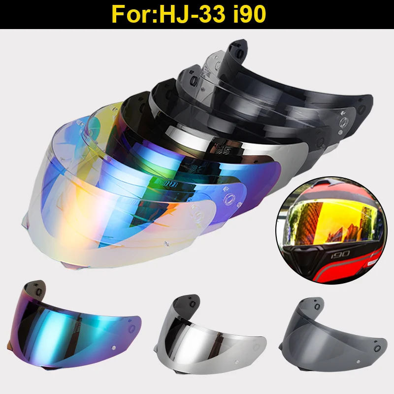 Visor prilby pre HJC HJ-33 I90 Motocyklová prilba Príslušenstvo Vymeňte ďalšie šošovky Shields UV ochranu proti pohárom pre hj33 pre HJ33