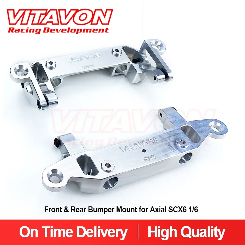 Vitavon CNC hliník 7075 predný a zadný nárazník pre axiálny SCX6 Jeep Wrangler Trail Honcho 1/6