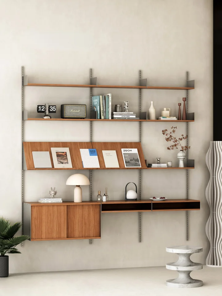 Vitsoe606 Rovnaká skladba knižnice Nordic Wall Police Police Police Creative Baffle Skladovací systém