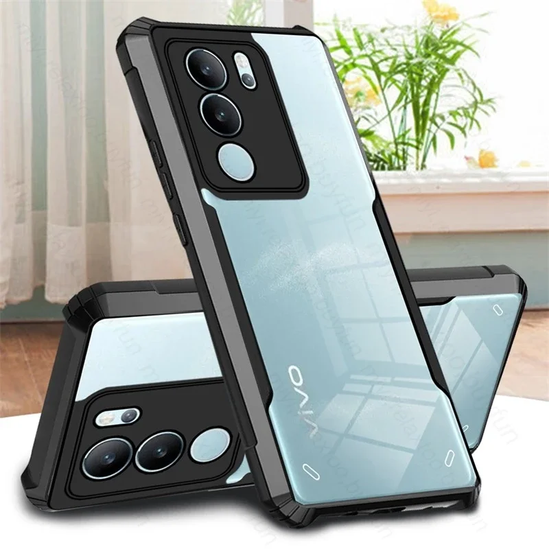 Vivov29 5G Pase Clear Acryl TPU Mäkký zadný kryt pre Vivo V29 5G V 29 29V 2023 V2250 6.78 