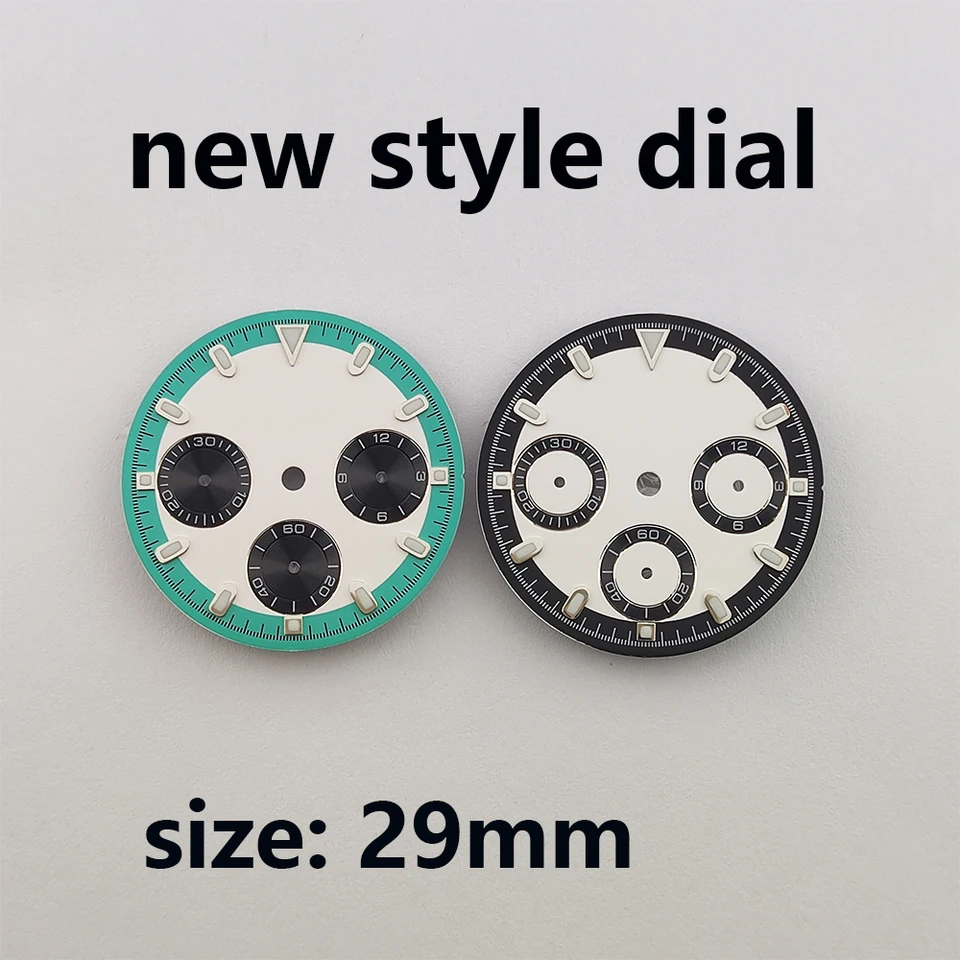 VK63 Vytočte nový štýl Panda Dial Prispôsobiteľné logo a vzorové doplnky vhodné pre 39 mm puzdrové kremenné hodinky VK63 MOHE