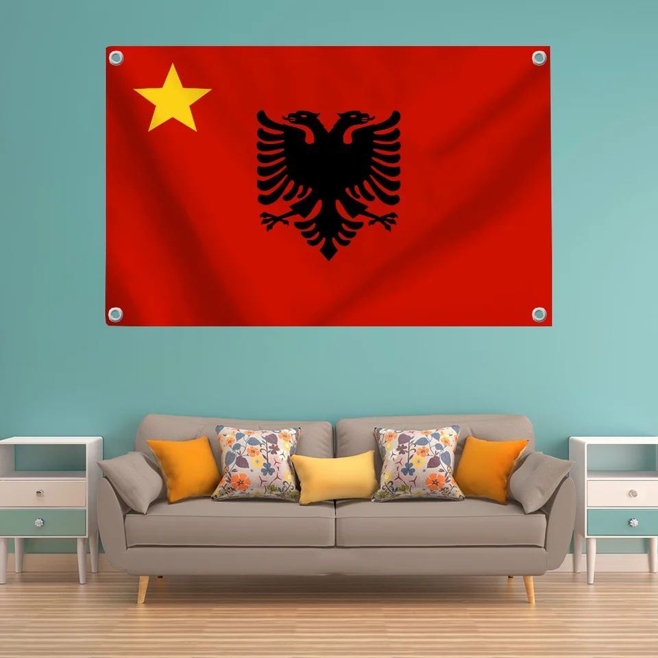 Vlajka vlajky Pýcha na zavesenie vlajok pre miestnosti Banner A-albánsky národný tím Zábavné vlajky a transparenty Enterdoorová výzdoba estetika